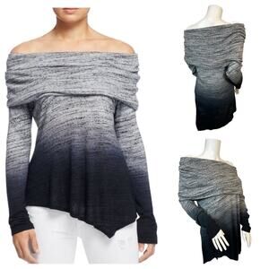 #T78B Red Haute Off The Shoulder Asymmetrical Hem Sweater SZ S $120